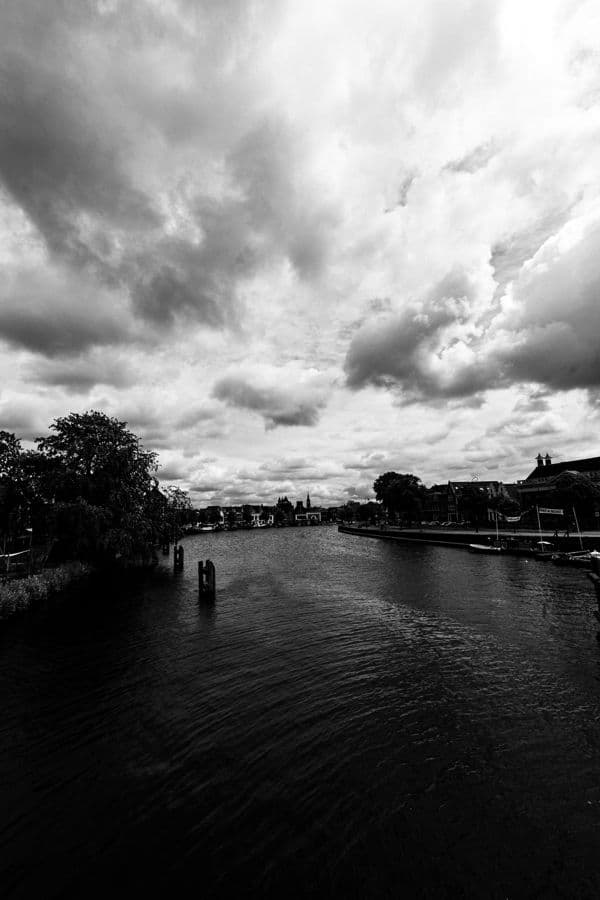 Spaarne River Under Dramatic Haarlem Sky