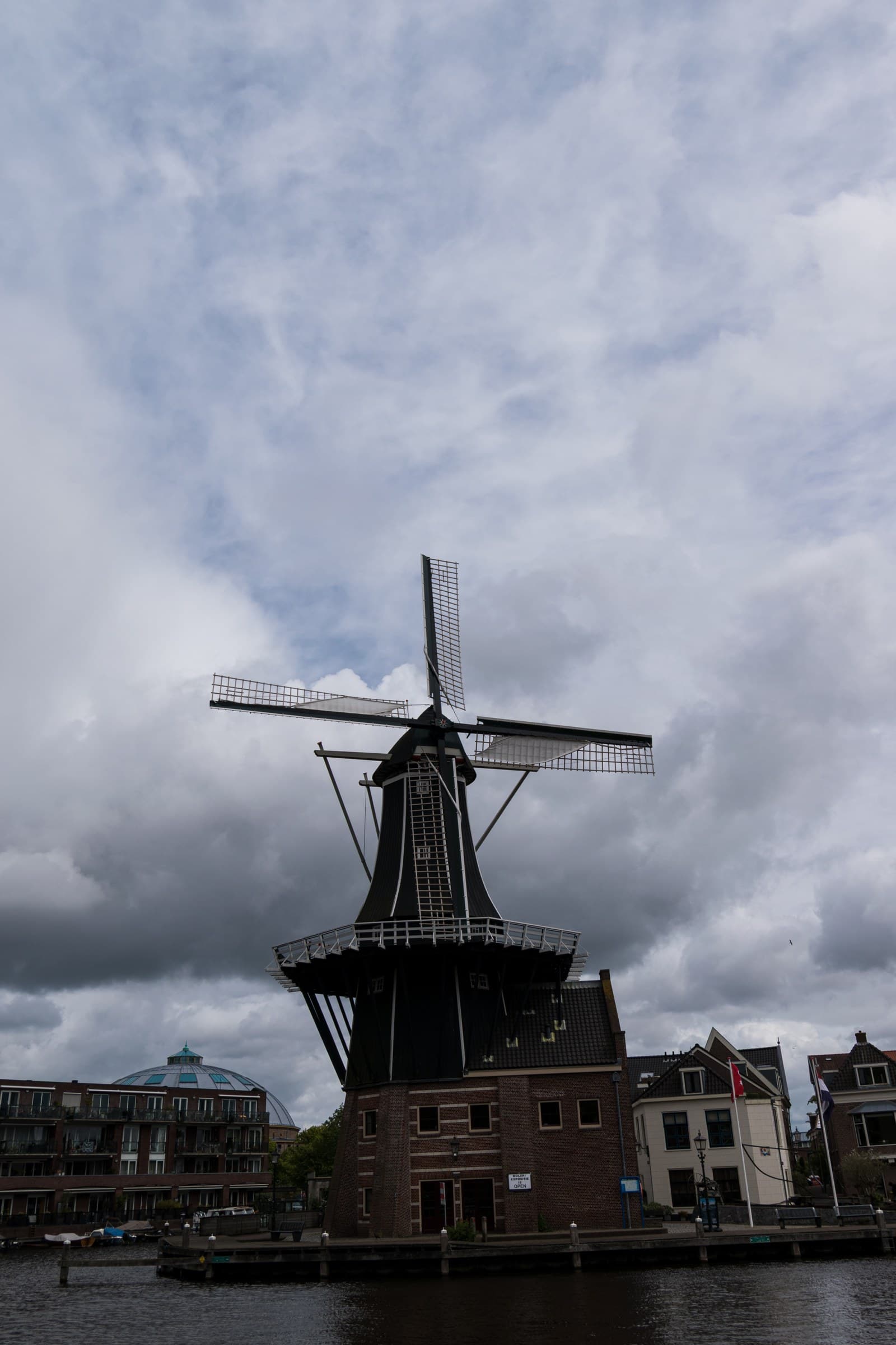 Molen De Adriaan windmill across the water